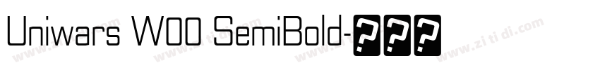 Uniwars W00 SemiBold字体转换